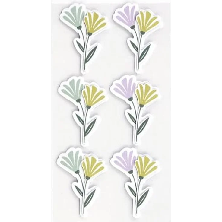 Artoz 3D-Sticker Blumen-Motiv, handgemacht, Schweizer Design, vielseitig einsetzbar für Karten und Dekorationen – Bild 1