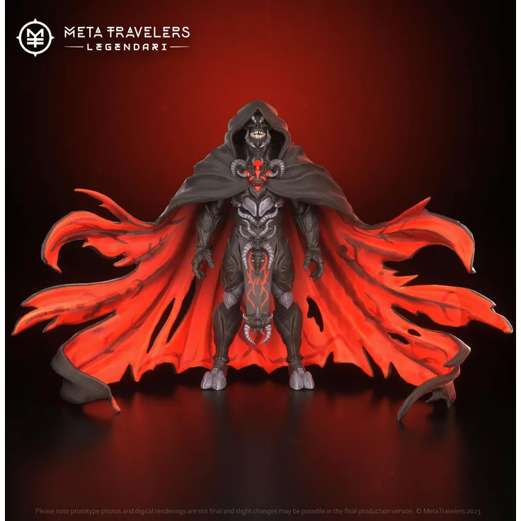 MetaTravelers Legendari Actionfigur 1/10 Obsidious, 18 cm mit Zubehör und austauschbaren Teilen