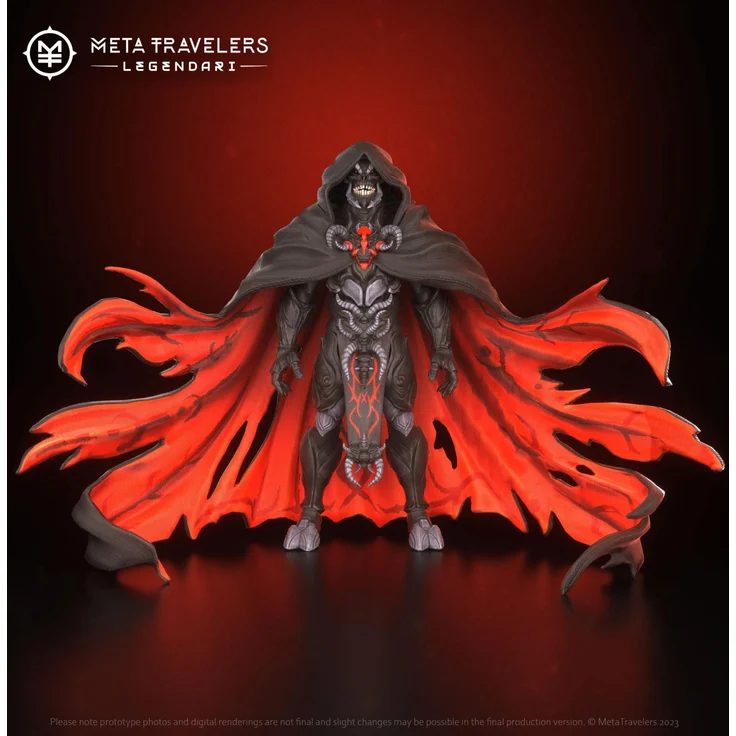 MetaTravelers Legendari Actionfigur 1/10 Obsidious, 18 cm mit Zubehör und austauschbaren Teilen