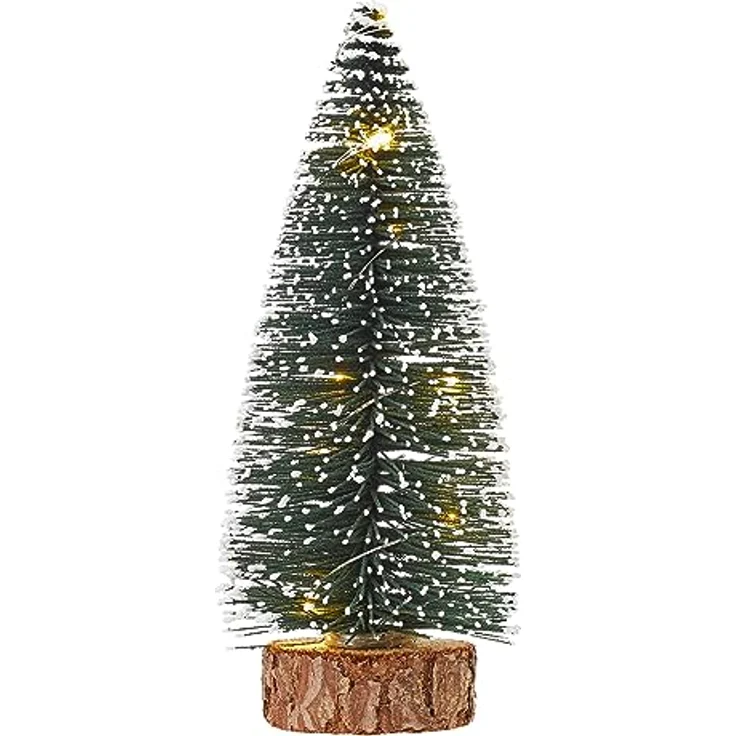 Miniatur Tanne mit LED Beleuchtung, 14 cm