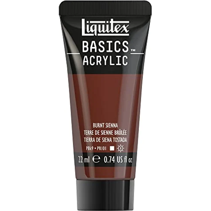Liquitex Basics Acrylfarbe - Siena Gebrannt - 22 ml Tube, lichtecht, mittlere Viskosität, seidenglänzend, monopigmentiert, Archivqualität – Bild 1
