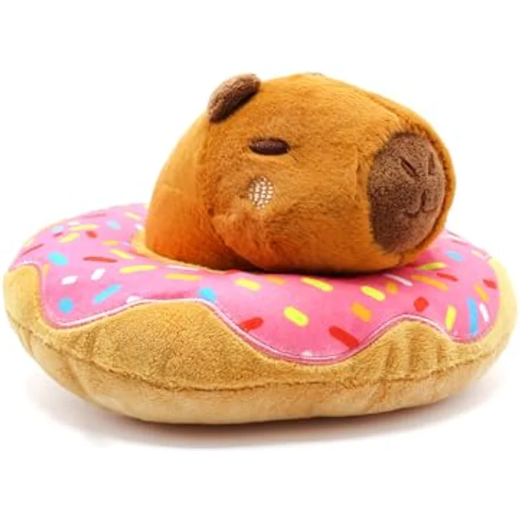 Joytoy Hug-a-Capybara 24148, Plüsch Capybara Donut, ultraweich und kuschelig, für Babys und Kleinkinder, pflegeleicht und waschbar – Bild 1