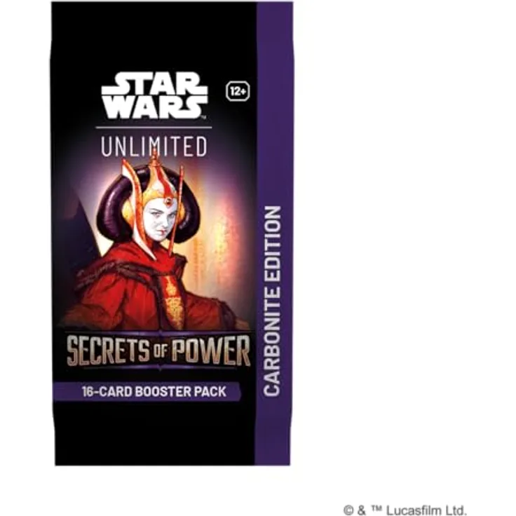 Asmodee FFG Star Wars: Unlimited Trading Card Game - Secrets of Power Carbonite Booster, 16 Karten mit exklusiven Prestige- und Hyperspace-Varianten, für 2+ Spieler, ab 12 Jahren, Englisch