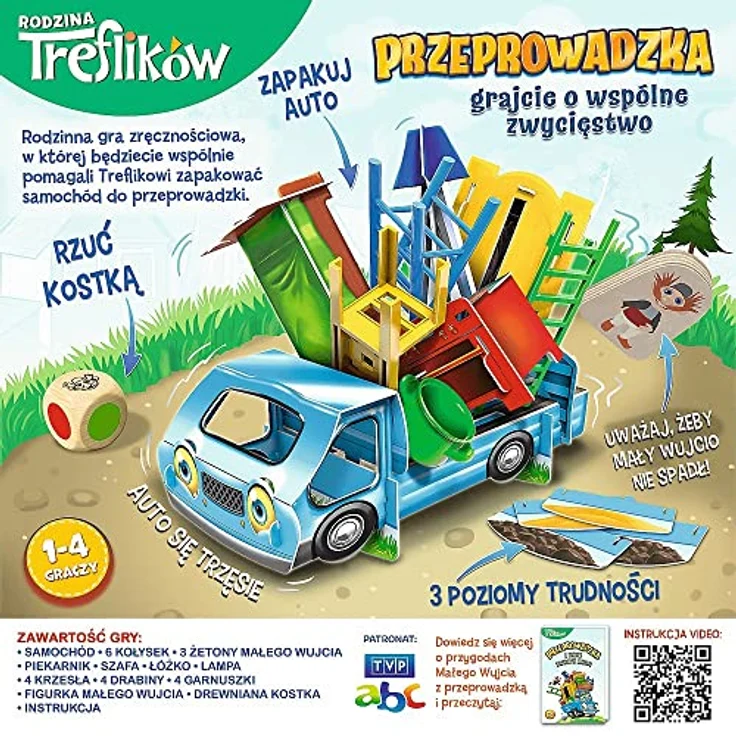 Trefl Moving with The Family Game: Bohdan Fairy Tale Series, Geschicklichkeitsspiel für 1-4 Spieler ab 3 Jahren, inklusive 12 Zubehörteilen – Bild 2