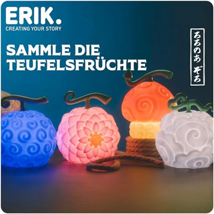 Grupo Erik One Piece Netflix Lampe Mensch-Mensch-Frucht, LED Tischlampe mit kalt-weißem Lichtmodus, 17 cm – Bild 7