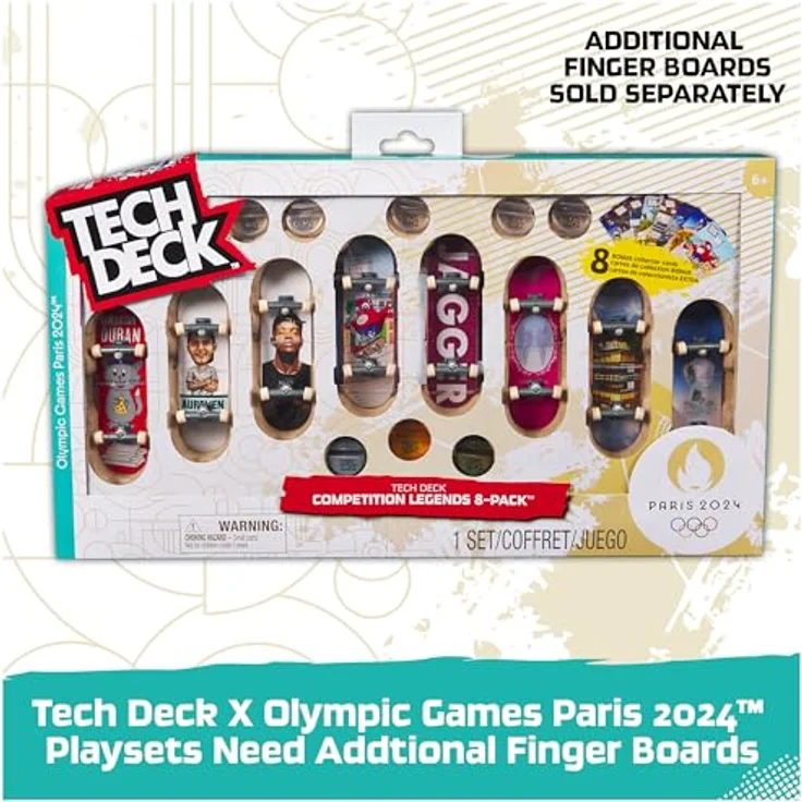 Spin Master PARK CREATOR X-CONNECT JO 2024 – Aurélien Giraud Tech Deck mit Modulrampen für individuelle Skatepark-Gestaltung, offizielles Lizenzprodukt der Olympischen Spiele – Bild 6
