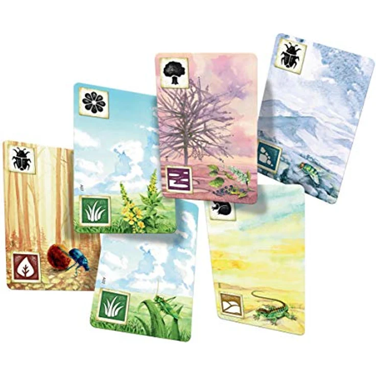 Asmodee Meadow - Brettspiel für 1-4 Spieler, ab 10 Jahren, italienische Ausgabe mit über 200 handgemalten Karten und strategischem Icon-Management – Bild 6