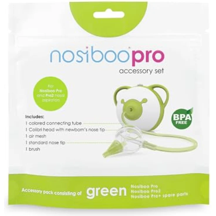nosiboo Nosiboo Pro Accessory Set, Zubehörset für Nasensauger mit Colibri-Kopf, Saugspitzen, Schlauch und Filter – Bild 1