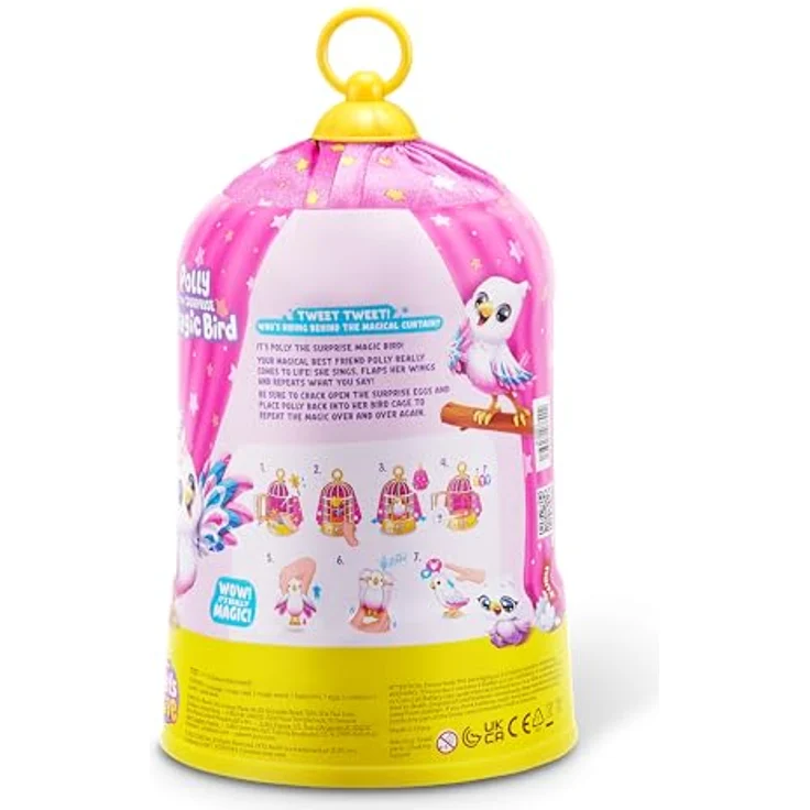 ZURU Pets Alive - Polly the Magic Bird, interaktives Kuscheltier mit Gesang und sprechender Funktion, inkl. Baby-Vogel-Ei – Bild 8