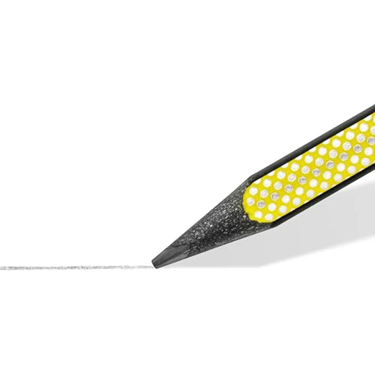 STAEDTLER NORIX 181 Bleistift, HB, hergestellt aus upgecyceltem Holz, Blisterkarte gelb mit 2 Bleistiften, Radierer und Einzelspitzdose – Bild 3