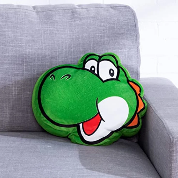 Tomy T12412 Club Mocchi 40cm, Nintendo Merchandise Plüschtier Spielzeug, Mario Kart Dekokissen, Kuscheltier, Yoshi Stofftier für Jungen und Mädchen, geeignet ab 3 Jahren +, Multi – Bild 5