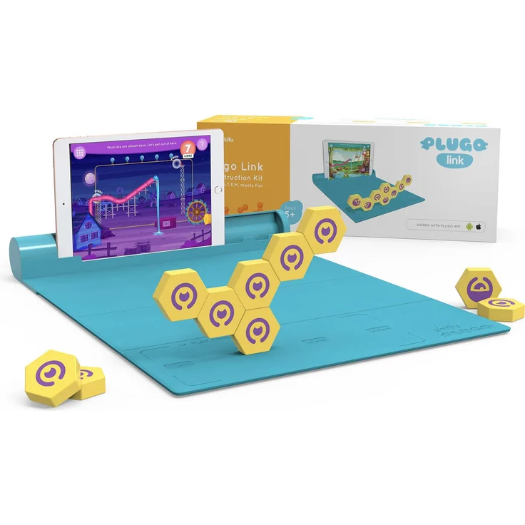 PlayShifu Plugo Link, Lernspielset für Kinder mit Bauklötzen und erweiterter Realität, mehrsprachig (Englisch, Deutsch, Französisch, Spanisch, Portugiesisch, Italienisch, Japanisch)