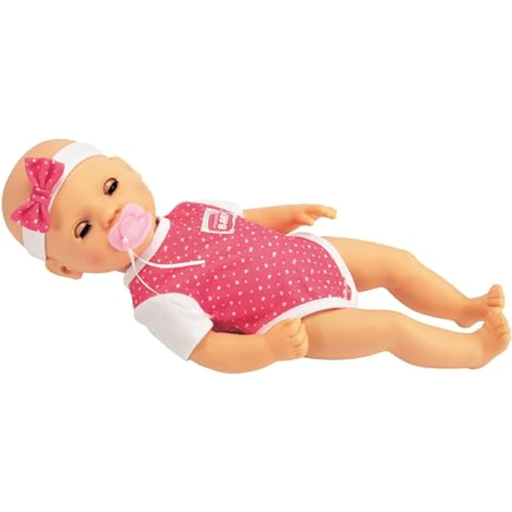 SIMBA Babypuppe New Born Baby Hungry, 38 cm interaktive Puppe mit 5-tlg. Zubehör und realistischen Spielgeräuschen – Bild 2