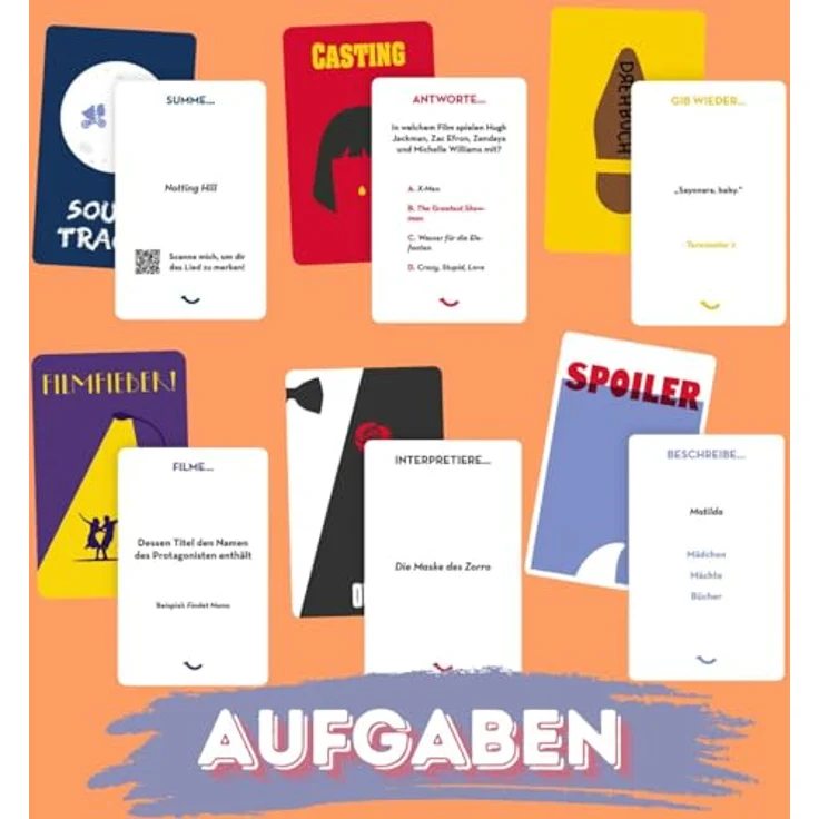 Hellofun! - ICH BIN DEIN Film, Familien-Brettspiel mit lustigen Quizfragen, hochwertige laminierte Karten – Bild 3
