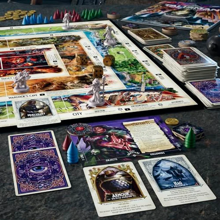Hasbro Gaming Talisman: The Magical Quest Game, Brettspiel für 2-6 Spieler ab 12 Jahren mit 12 Charakteren und umfangreichen Abenteuerkarten – Bild 3