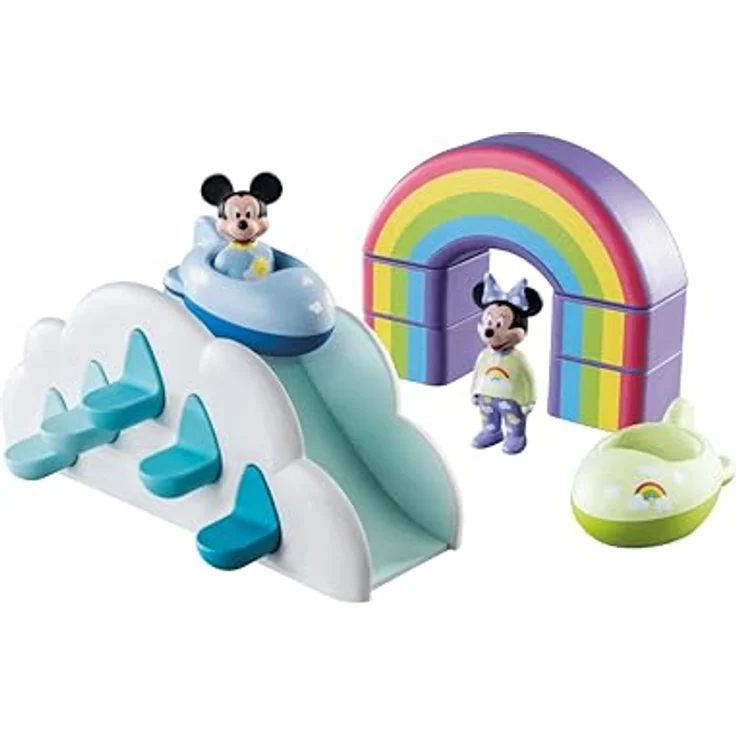 PLAYMOBIL 71319 1.2.3 & Disney: Mickys Minnies Wolkenhaus Spielset mit kreativen Kombinationsmöglichkeiten, Mehrfarbig – Bild 11