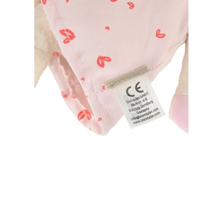 Sterntaler Kuscheltier M BÄR Betty, cremeweißer, weich wattierter Bär mit süßen Details und 3D Blume am Ohr – Bild 6