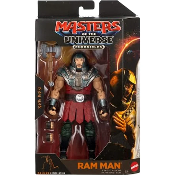 Masters of the Universe Chronicles 2026 Film Ram Man Figur, 16,5 cm detailgetreue Actionfigur mit 30 beweglichen Gelenken und Streitaxt – Bild 1
