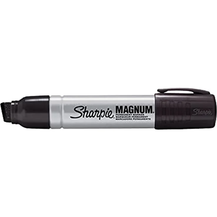 Sharpie Pro Magnum Permanentmarker, Keilspitze, schwarz, 12 Stück – Bild 3