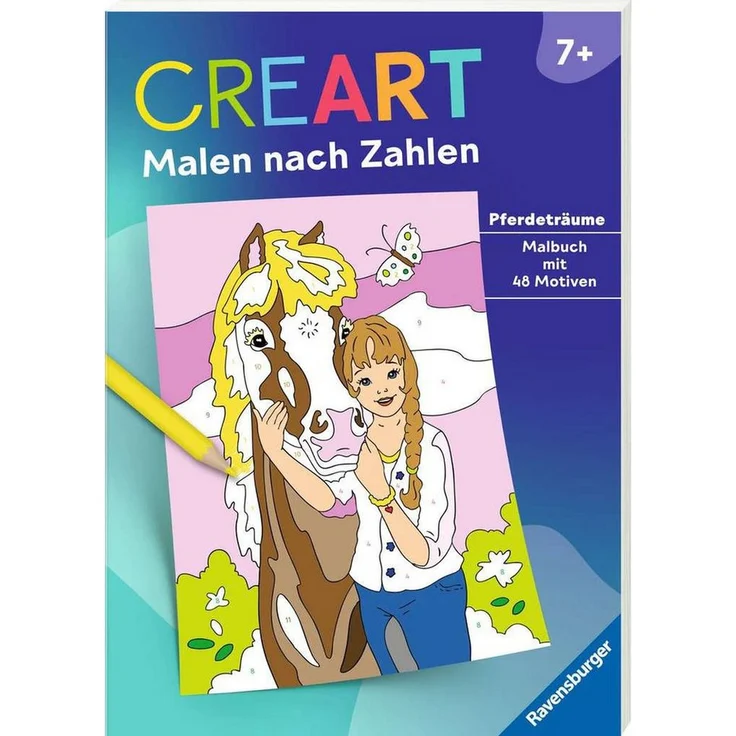 Ravensburger Verlag GmbH Malen nach Zahlen CreArt - Malen nach Zahlen - Pferdeträume, Malbuch mit nummerierten Ausmalfeldern, altersgerechte Motive, zart verschwindende Zahlen – Bild 1