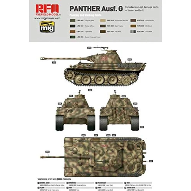 Rye Field Model Panther Ausf.G, Modellfahrzeug Early/Late productions – Bild 6