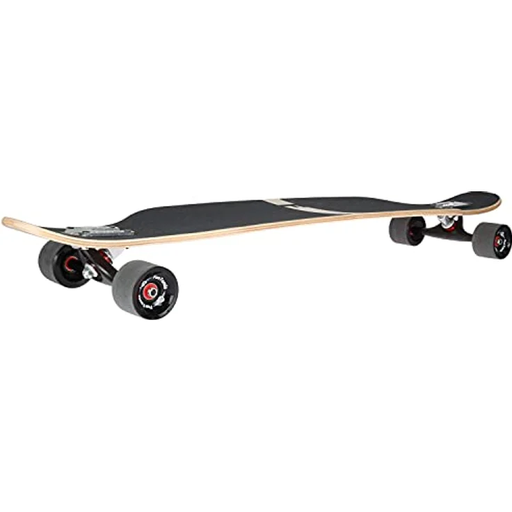 FunTomia Flex1 bis 122kg Camber Longboard, Ahornholz, symmetrisch gebaut, Nose- und Kicktail für Tricks, Aluminium Achsen, Drop-Through Montage – Bild 4