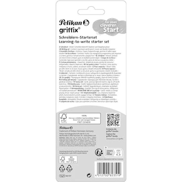 Pelikan Set griffix Starter-Schreibset mit Radierer, Anspitzer, blau 1 Stück – Bild 2