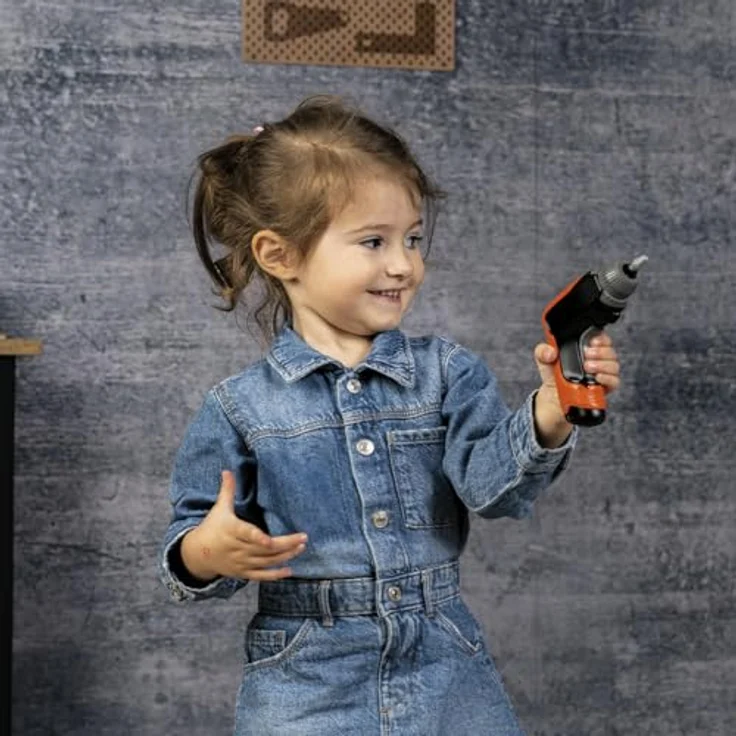 Smoby Black+Decker Truck mit abnehmbarer Werkzeugbox und 60 Zubehörteilen, inklusive mechanischem Akkuschrauber – Bild 7