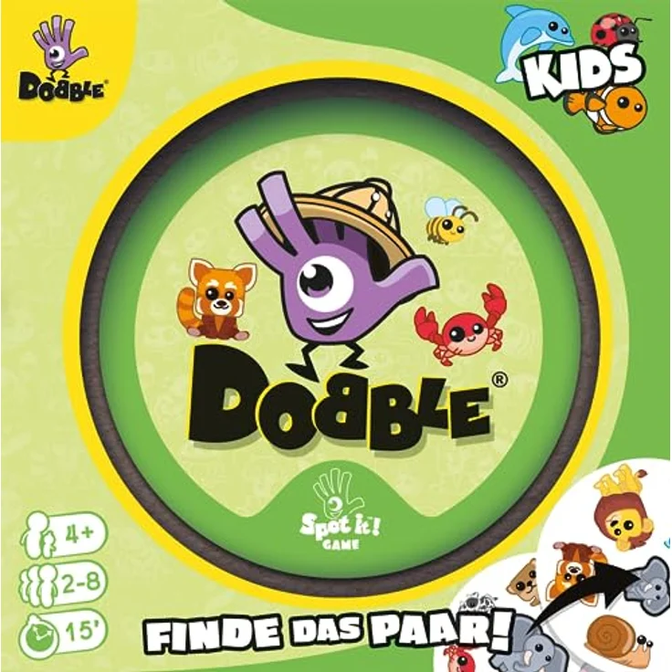 Zygomatic | Dobble Kids | Eco-Sleeves | Kinderspiel | Kartenspiel | 2-8 Spieler | Ab 4+ Jahren | 15 Minuten | Deutsch – Bild 2