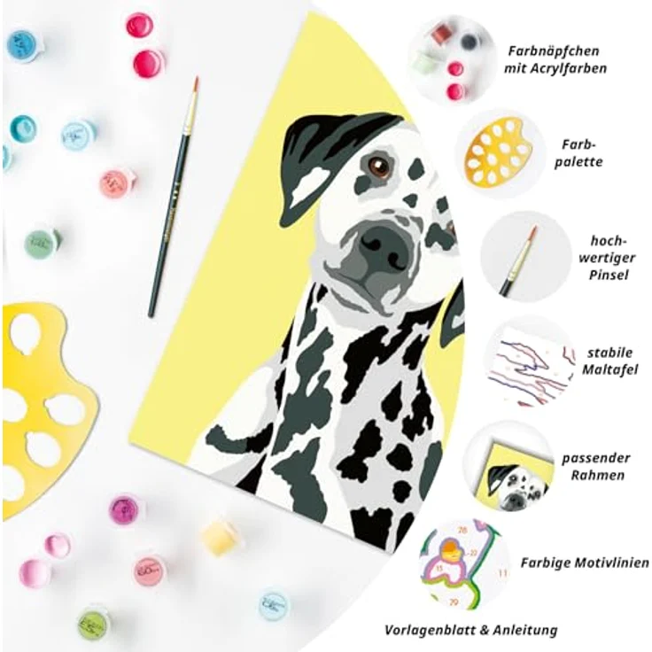 Ravensburger - Malen nach Zahlen 23755 - Niedlicher Hund - Kinder ab 7 Jahren – Bild 5
