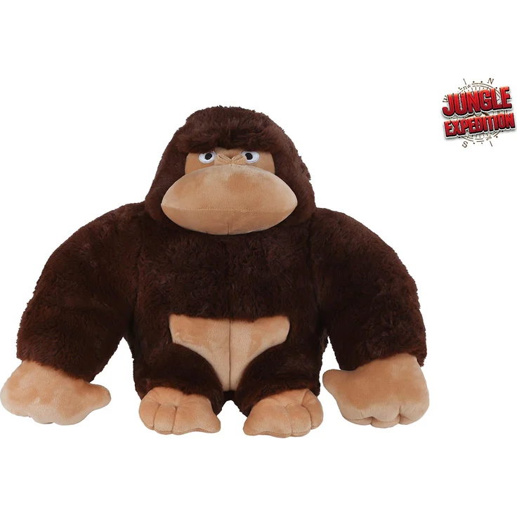 Van Manen Gorilla Kuscheltier Spielzeug, 40 cm, detailreiches Design, weich und stabil aufrecht sitzend