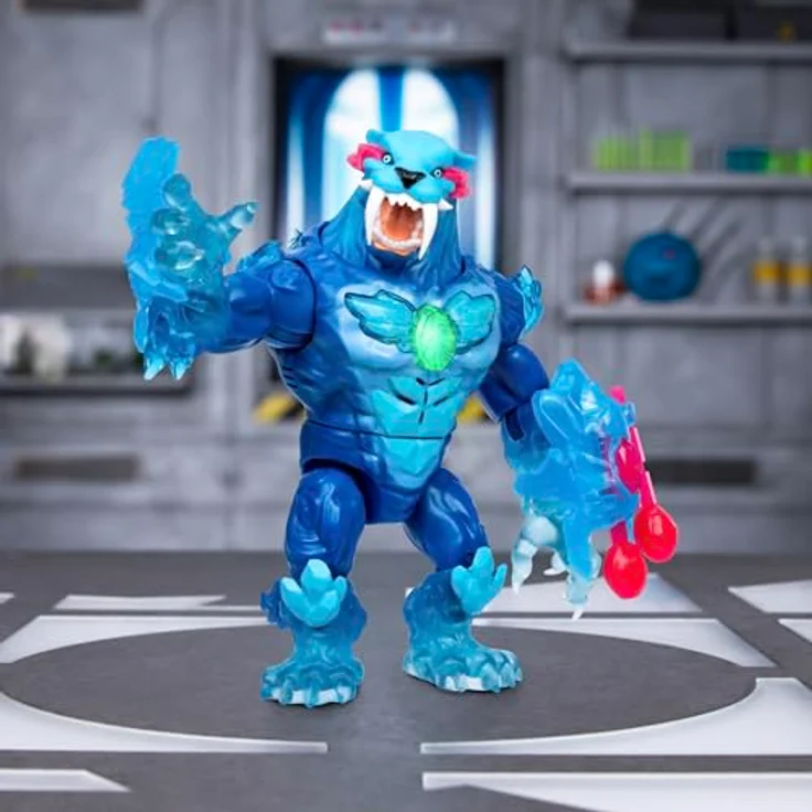 Moose Toys MR BEAST LAB S2 Cryo Lab, Sammelfigur Set mit Panther und Tiger, 18 cm groß, über 30 Soundeffekte, 2 Waffen, inkl. Demobatterien – Bild 8