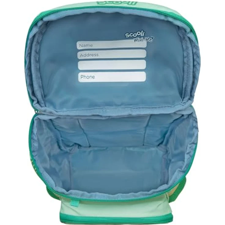 Scooli Kindergartentasche Leo Lion, Rucksack aus Polyester und PVC, Grün, 8 Liter Volumen, mit Höhenverstellbaren Schultergurten – Bild 4