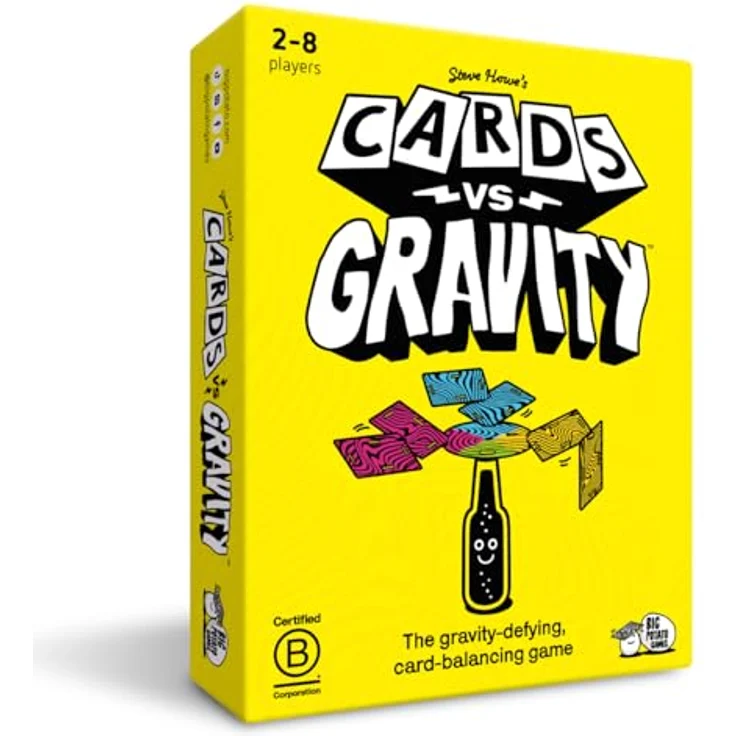 Big Potato Cards vs Gravity, Kartenspiel für 2-8 Spieler mit Dosenadapter und Reisetasche, farbenblindfreundlich – Bild 1