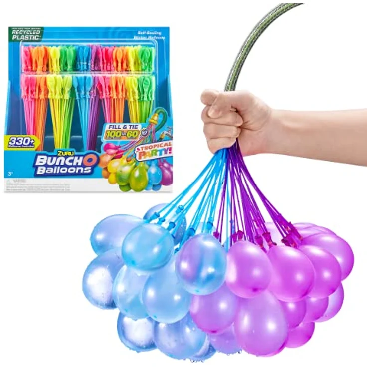 Bunch O Balloons Tropical Party, 10er Pack 330+ schnell zu füllende, selbstverschließende Wasserballons – Bild 2