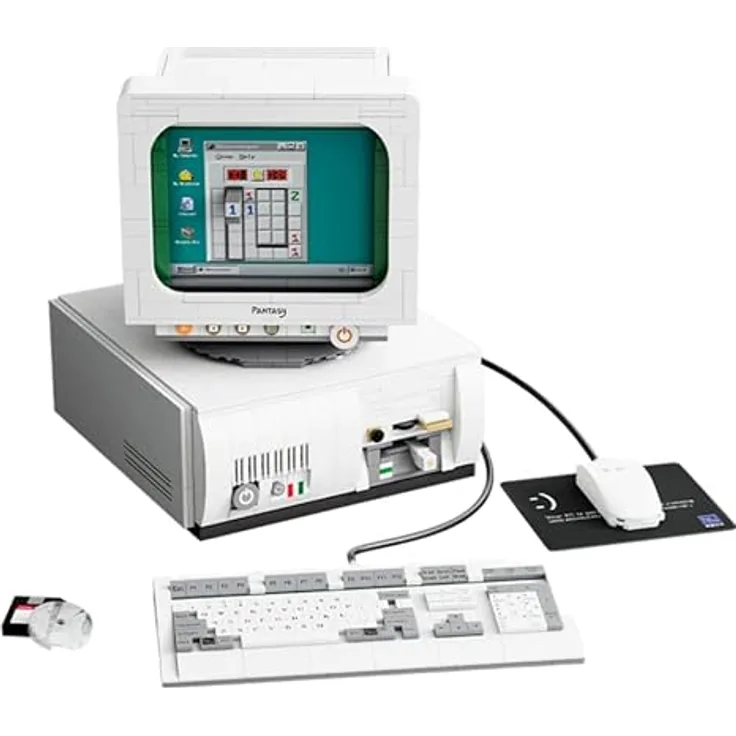 Pantasy Joyside Series Retro Computer, Bauset mit 1634 Teilen im nostalgischen Design für Technikliebhaber
