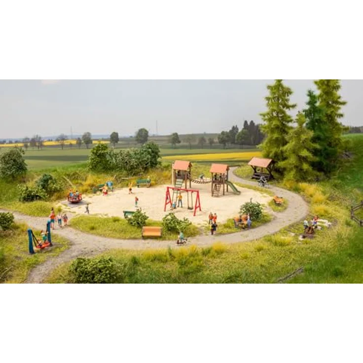 NOCH micro-motion Schaukel, Kinderspielplatz Zubehör für realistische Nachbildungen, bunt – Bild 2
