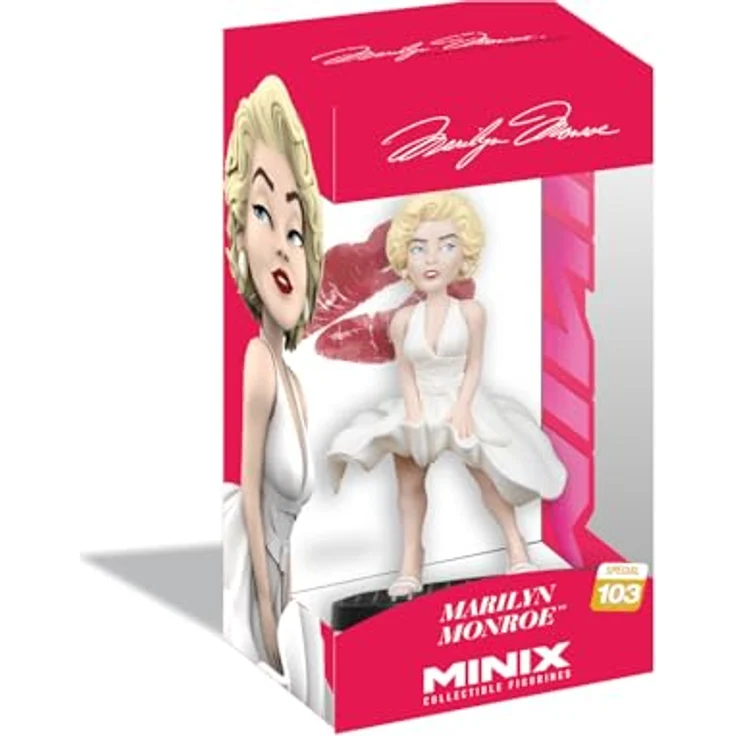 MINIX Celebrity #103 Marilyn Monroe, Sammelfigur aus PVC, 12 cm hoch, offiziell lizenziert mit Ausstellungsbox – Bild 1