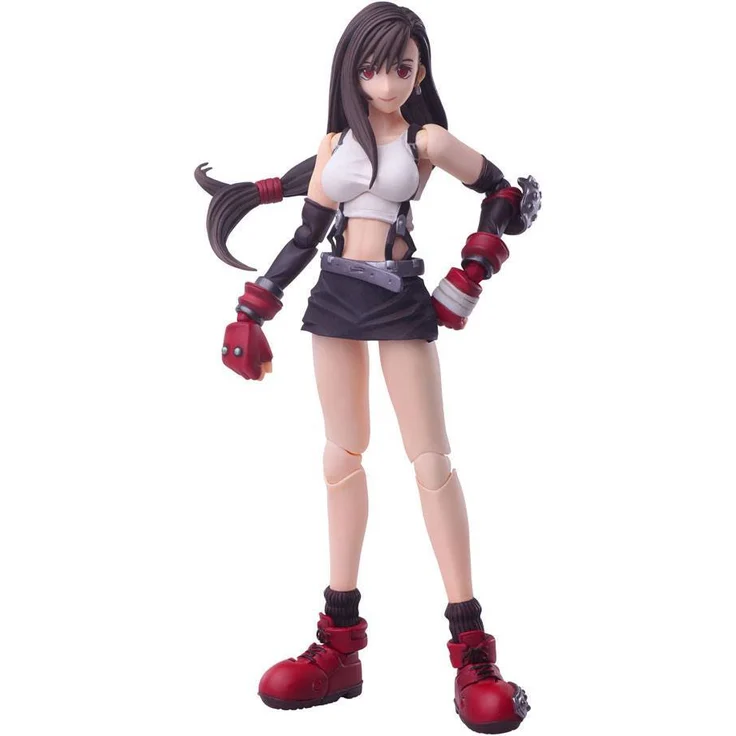 Square Enix Final Fantasy VII Bring Arts Actionfigur Tifa Lockhart, 14 cm, detailgetreues Design mit austauschbaren Händen und Display-Ständer