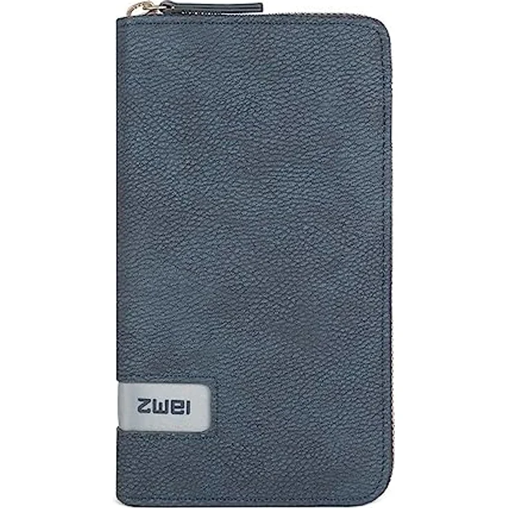 zwei Mademoiselle Wallet Damengeldbörse 19 cm, Nubuk-blue (Blau), – Bild 1