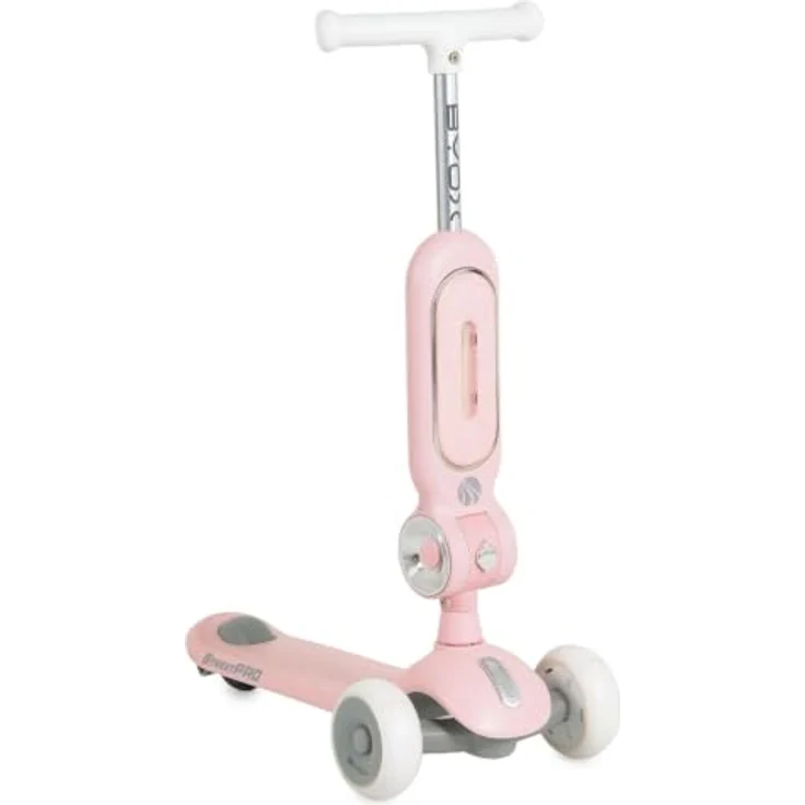 Byox Kinderroller StreetPro 2in1, Laufrad mit PU-Rollen, Musik- und Lichteffekten, höhenverstellbar, rosa – Bild 4