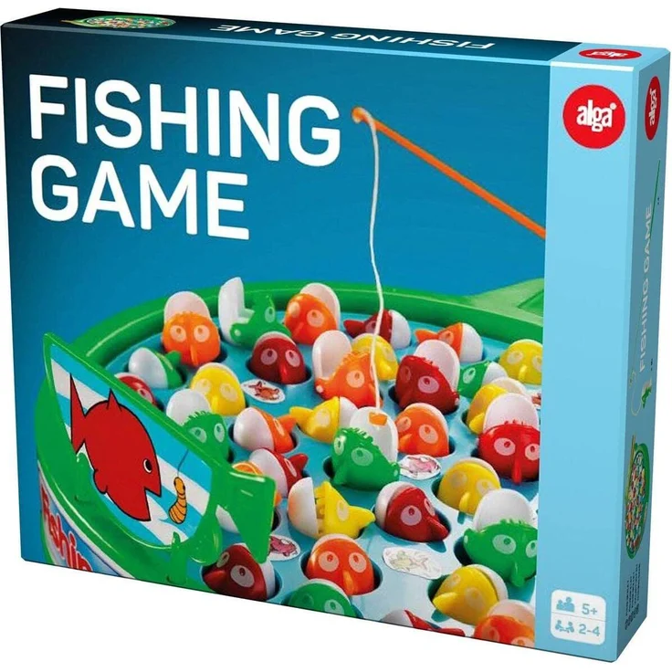 Alga Alga Fishing, Brettspiel für 2-4 Spieler, klassisches Anglerlebnis aus den 1980er Jahren
