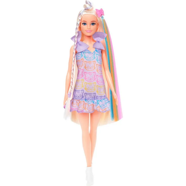 Barbie Anziehpuppe Fun & Fancy, extra langem blondem Haar und 2 Looks – Bild 1