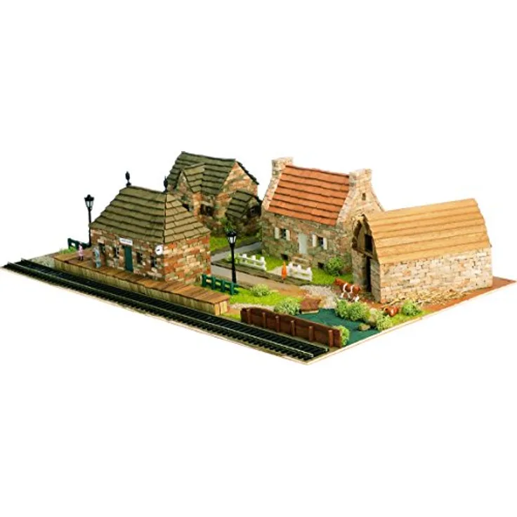 Domus Kits Domus Kits40205 Diorama 2 Hausmodell, 1547 Teile, Maßstab 1:87, Mehrfarbig, Keramik und Holz