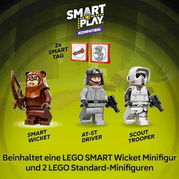 LEGO Star Wars 75424 SMART Play: AT-ST Angriff auf Endor, interaktives Spielzeug mit 2 SMART Tags und Wicket Minifigur, Geschenk für ab 8 Jahre – Bild 4