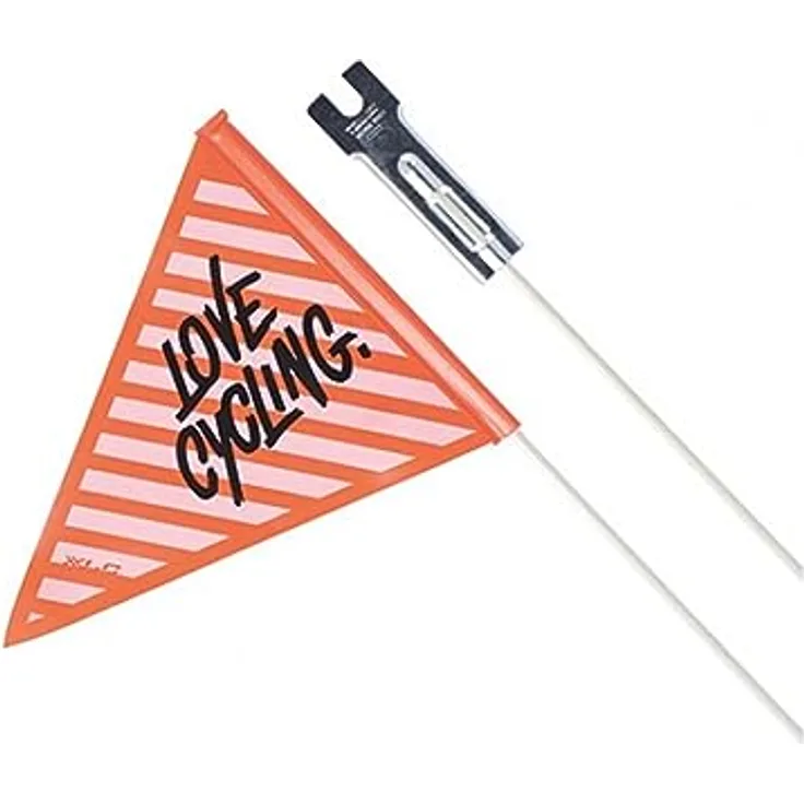 XLC Sicherheitswimpel SF-C01, Sicherheit für Kinderfahrräder, schwarz/orange, sehr leicht und qualitativ hochwertig