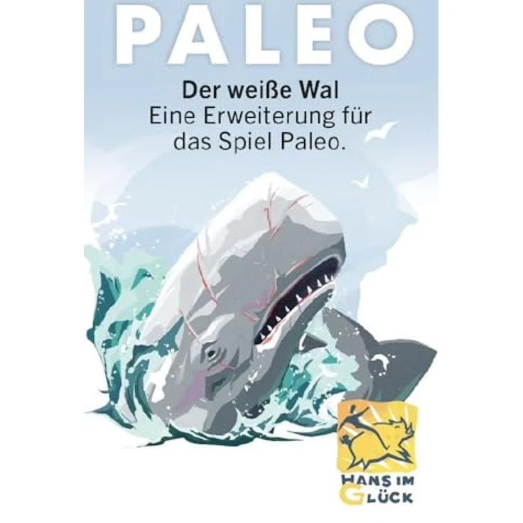 Hans im Glück Paleo Erweiterung Der weiße Wal HIGD1025, Familienspiel Strategiespiel für 2-4 Personen, ab 10 Jahren, kooperatives Abenteuer mit 16 Karten – Bild 1