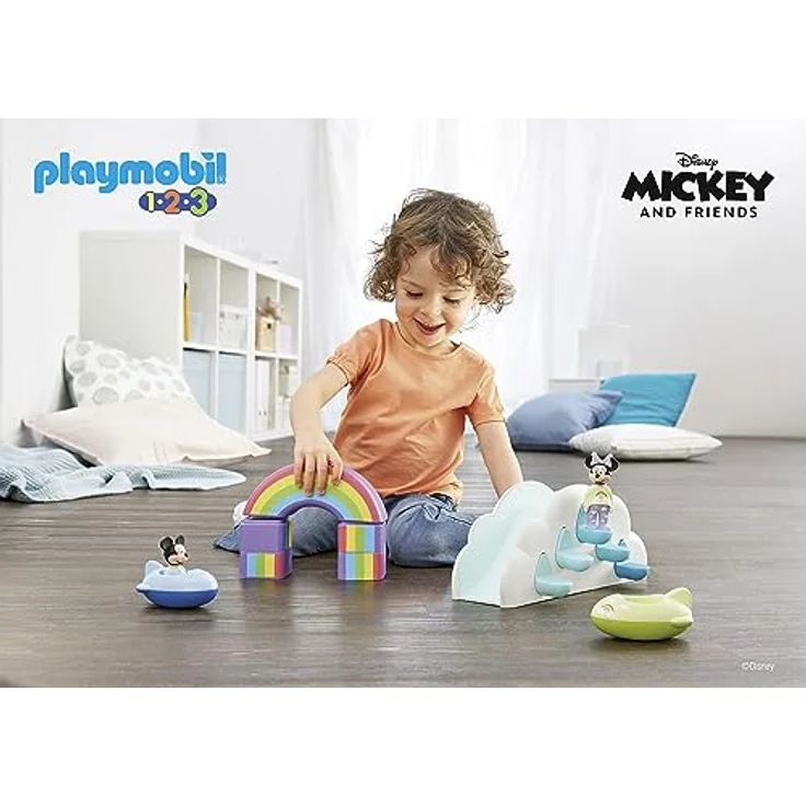PLAYMOBIL 71319 1.2.3 & Disney: Mickys Minnies Wolkenhaus Spielset mit kreativen Kombinationsmöglichkeiten, Mehrfarbig – Bild 6