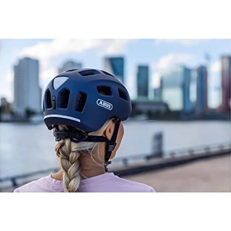 ABUS Fahrradhelm Youn-I 2.0 - mit Licht für Kinder, Jugendliche und Junge Erwachsene - Mädels Jungs - Grau, Größe S, Grau (cool Grey), S (48-54 cm) – Bild 5