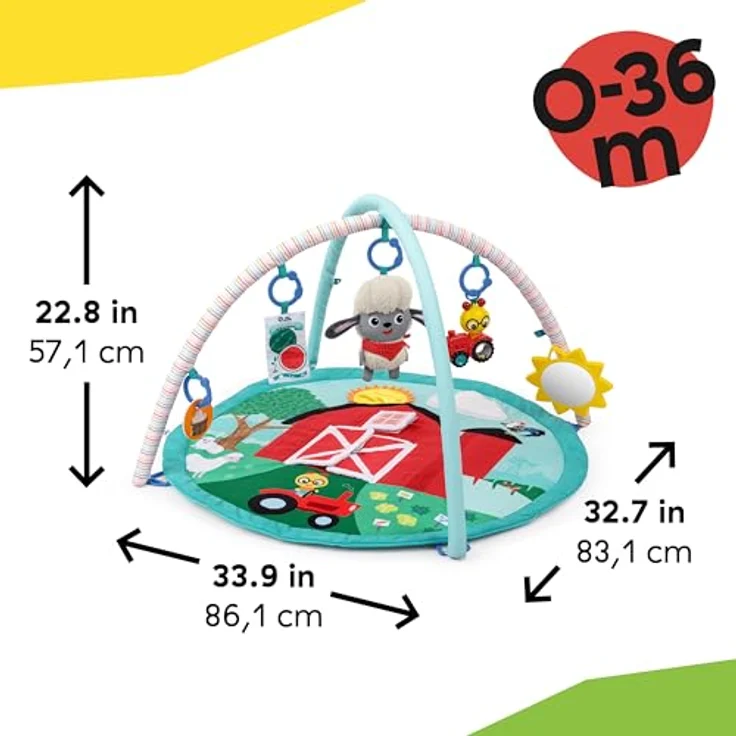 Baby Einstein Happy Harvest Touch & Feel Activity Gym, Spielbogen mit Soundeffekten und 5 sensorischen Überraschungen – Bild 10